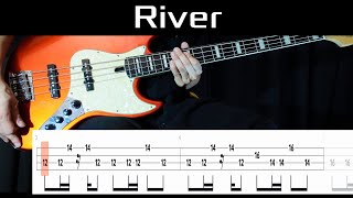 River Miley Cyrus  Bass Cover WITH TABS [upl. by Antons357]