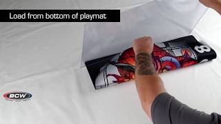 How to Insert a Playmat in a BCW Toploader [upl. by Suitangi201]