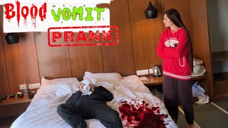 BLOOD Vomiting PRANK On Her  Gone Wrong   SahilDagar [upl. by Kecaj533]