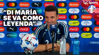 LA CONFERENCIA DE PRENSA DE SCALONI TRAS CONSAGRARSE CAMPEÓN DE LA COPA AMÉRICA POR SEGUNDA VEZ 🏆🏆💙 [upl. by Yuzik120]