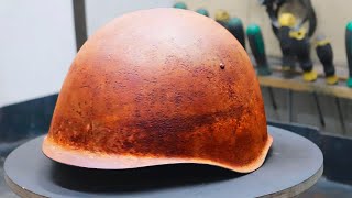 Restoration Rusty WWII Helmet SSh39 [upl. by Anirdnaxela211]