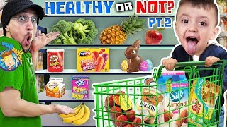 SHAWN goes GROCERY SHOPPING AGAIN Healthy Food or Not Vision PART 2 FUNnel Fam Vlog [upl. by Balthasar]