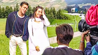 quotChori Chori Sapno Meinquot Song Shooting  Salman Khan Karisma Kapoor [upl. by Aicina]