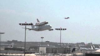 Space Shuttle Endeavour Low Pass Over LAX [upl. by Zebedee]