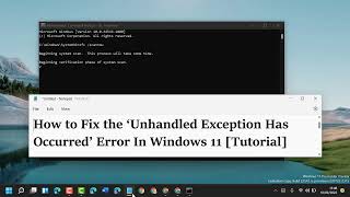 How to Fix the ‘Unhandled Exception Has Occurred’ Error In Windows 11 Tutorial [upl. by Harday]