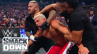 The Bloodline Terrorize Cody Rhodes and Kevin Owens  WWE SmackDown Highlights 71924  WWE on USA [upl. by Suoinuj]