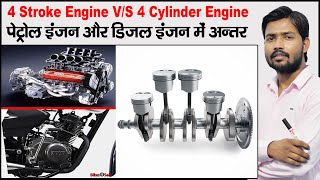 Four Stroke Engine  Petrol vs Diesel Engine  Turbocharger  Cylinder And Piston  CC of Engine [upl. by Neivad]