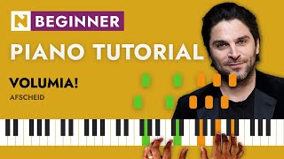 Volumia  Afscheid  PIANO TUTORIAL  BEGINNER [upl. by Vanhomrigh974]