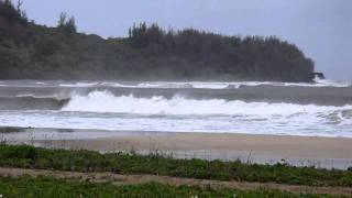 Middles surf from Pine Trees Hanalei Kauai [upl. by Ellenaj]