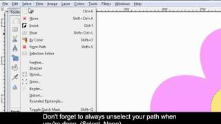 Gimp Paths Tool Beginner Tutorial HD [upl. by Zechariah]