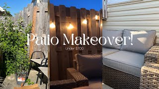 DIY PATIO MAKEOVER ON A BUDGET  blurrytaylor [upl. by Nnylcaj]