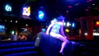 Riding the mechanical bull at Gilleys Las Vegas [upl. by Nirahs]