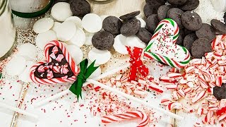 Recipe  Rosanna Pansino’s Candy Cane Chocolate Bark Lollipops – Home amp Family [upl. by Janifer647]