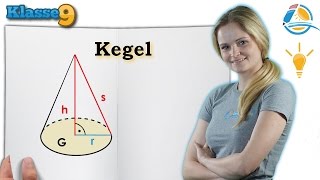 Kegel  Volumen und Oberfläche berechnen  Klasse 9 ★ Wissen [upl. by Helm4]