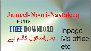 jameel noori nastaleeq font download [upl. by Rydder]