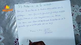 8📌 chapitre 1 Résolution Des Équations Nonlinéaires  la méthode de la sécante [upl. by Bertasi]