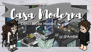 Casa Moderna  Modern House  Construção Habbo  Construindo para um Inscrito [upl. by Uzia]