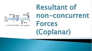 Statics of Rigid Bodies  Resultant of NonConcurrent Force System [upl. by Tedman]