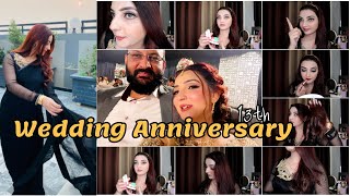 GRWM Black Saree Look on my Wedding Anniversary 💄Glam Makeup Tutorial Jewelry Shoes amp Everything [upl. by Salangi]