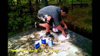 Flat Roof Repair  Sarnafil PVC roof [upl. by Sisco]