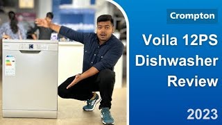 Best Dishwasher in 2023  Crompton Voila 12PS Dishwasher  Detailed Review [upl. by Yelkao]