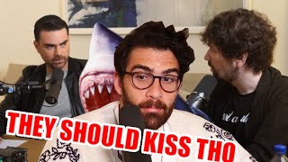 HasanAbi reacts to BEN SHAPIRO DEBATING SOME GUY but a REALLY BIG SHARK eats him at the END [upl. by Sprage]