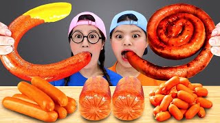 Kielbasa Sausage Challenge TIMI ENGLISH [upl. by Kire]