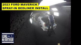 FORD MAVERICK SPRAYIN BEDLINER with TIME LAPSE [upl. by Dnomyaw18]