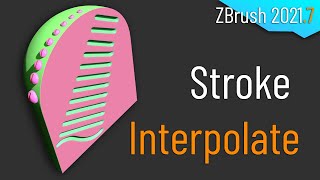 089 ZBrush 20217  Stroke Interpolate ZBrush fills in the inbetweens for both IMM and sculpting [upl. by Klinges]