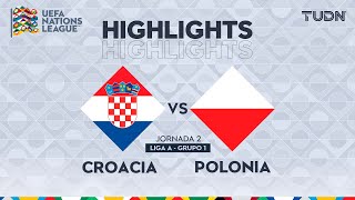 HIGHLIGHTS  Croacia vs Polonia  UEFA Nations League 2024  TUDN [upl. by Eeliab712]