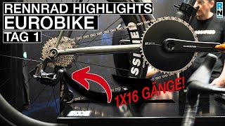 10 Eurobike RennradHighlights 1x16GangSchaltung und Bike Bling [upl. by Eniamert324]