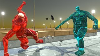 Ice Colossal Titan vs Colossal Titan DEATH RUN  ARBS [upl. by Ellehcal]