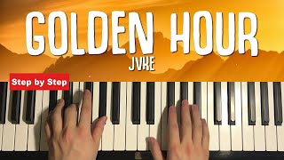 JVKE  golden hour Piano Tutorial Lesson [upl. by Robinette]