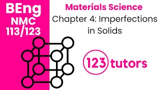 Materials Science  NMC 113123  Chapter 4 Imperfections in Solids by 123tutors [upl. by Remmer]