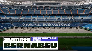 The AMAZING pitch retraction at the new Santiago Bernabéu stadium  Real Madrid [upl. by Atnek711]