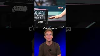 Pourquoi les joueurs touchent la table avant chaque point  paris2024 olympics olympics2024 [upl. by Kev]