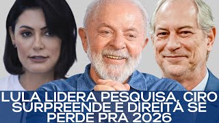 LULA LIDERA PESQUISA CIRO SURPREENDE E DIREITA SE PERDE PRA 2026 [upl. by Esil]