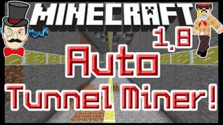 Minecraft Mods  TUNNEL BORER Mod  Mine Tunnels amp Ore Automatically  Store in Chests [upl. by Weaver]