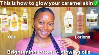 2024 best body lotions amp oils for glowing caramel skin  best body lotions amp oils for caramel skin [upl. by Fadiman]