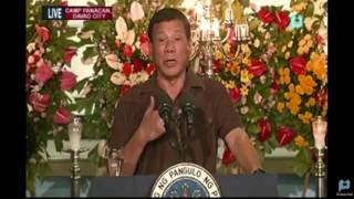 Duterte warns those on drugs list Give up or face manhunt [upl. by Funda532]