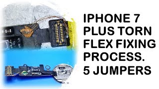 Iphone 7 plus home button torn flex fixing process [upl. by Neiluj]