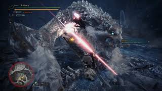 MHW ICEBORNE  SOLO Gunlance Normal Shells Lvl 7 Frostfang Barioth  NO MANTLESTRAPS [upl. by Enieledam]