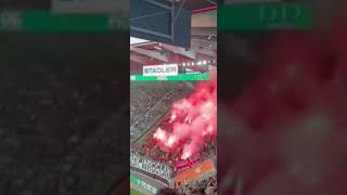 St Gallen vs Śląsk Wrocław doping kibiców Śląska odpalają race [upl. by Muslim]