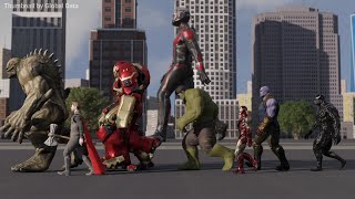 MARVEL Size Comparison 3d  MCU Animation Size comparison [upl. by Naujaj473]