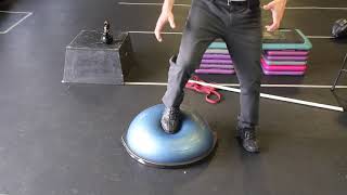 Ankle and Knee Bosu Ball Proprioception Stability Exercise [upl. by Nilhtac]