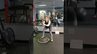 Bosu Staggered Squat and Pulse Variation [upl. by Mogerly]