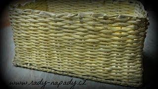 Košík z papírových ruliček  diy  pletení z papíru Basket of paper rolls [upl. by Benoit236]