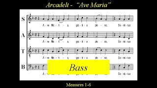 Ave Maria  Arcadelt  Bass [upl. by Ynatsyd401]