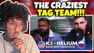 King Inertia 🇺🇸 x Helium 🇷🇺  Bass Brotherhood  GBB23  Live Session  YOLOW Beatbox Reaction [upl. by Aivilys]