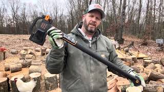 FISKARS X27 REVIEW Splitting some red oak rounds firewood shorts [upl. by Hadden]